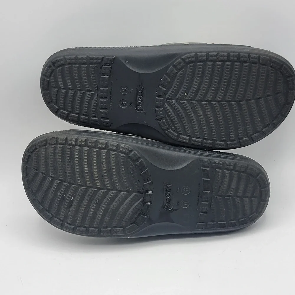 Crocs‎ Classic Realtree Edge Camo Slides Mens 6 Womens 8 Black Sandals